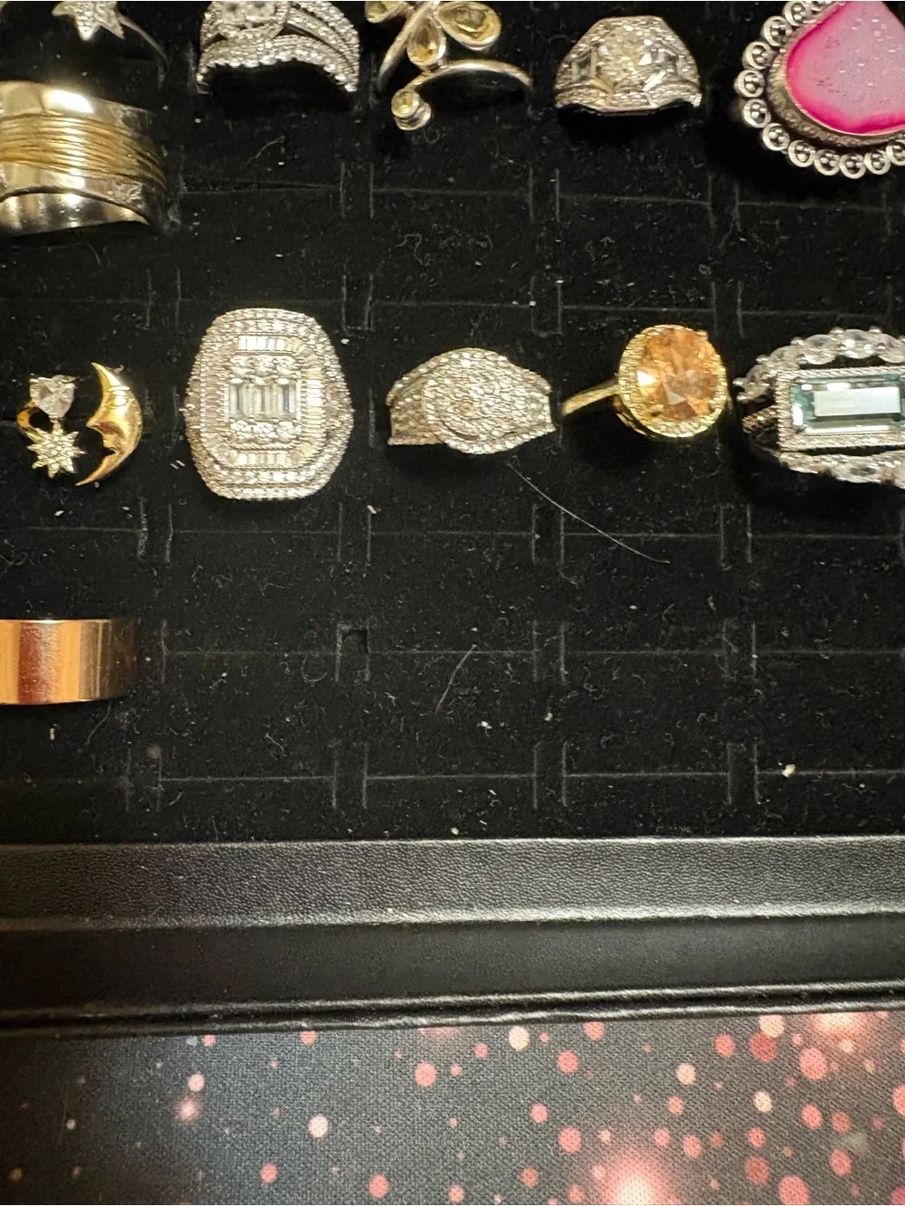 Mixed Women's Ring Collection - Pink, Gold, Silver Accents